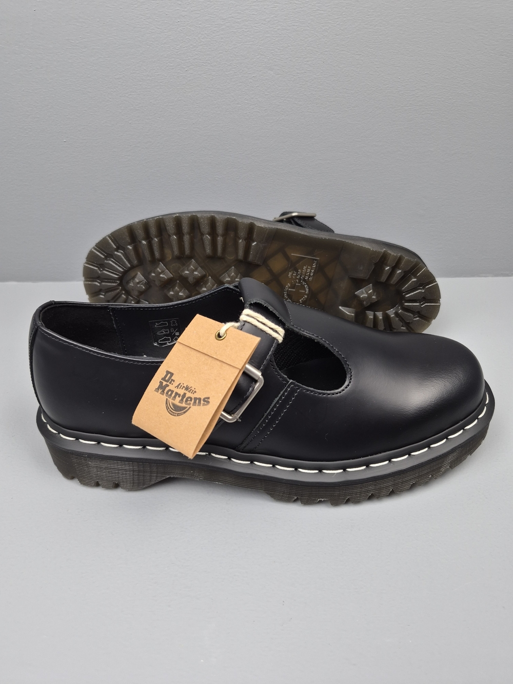Dr. Martens T-Bar Black Leather Shoes US, Women’s Size 11 Safety Shoes